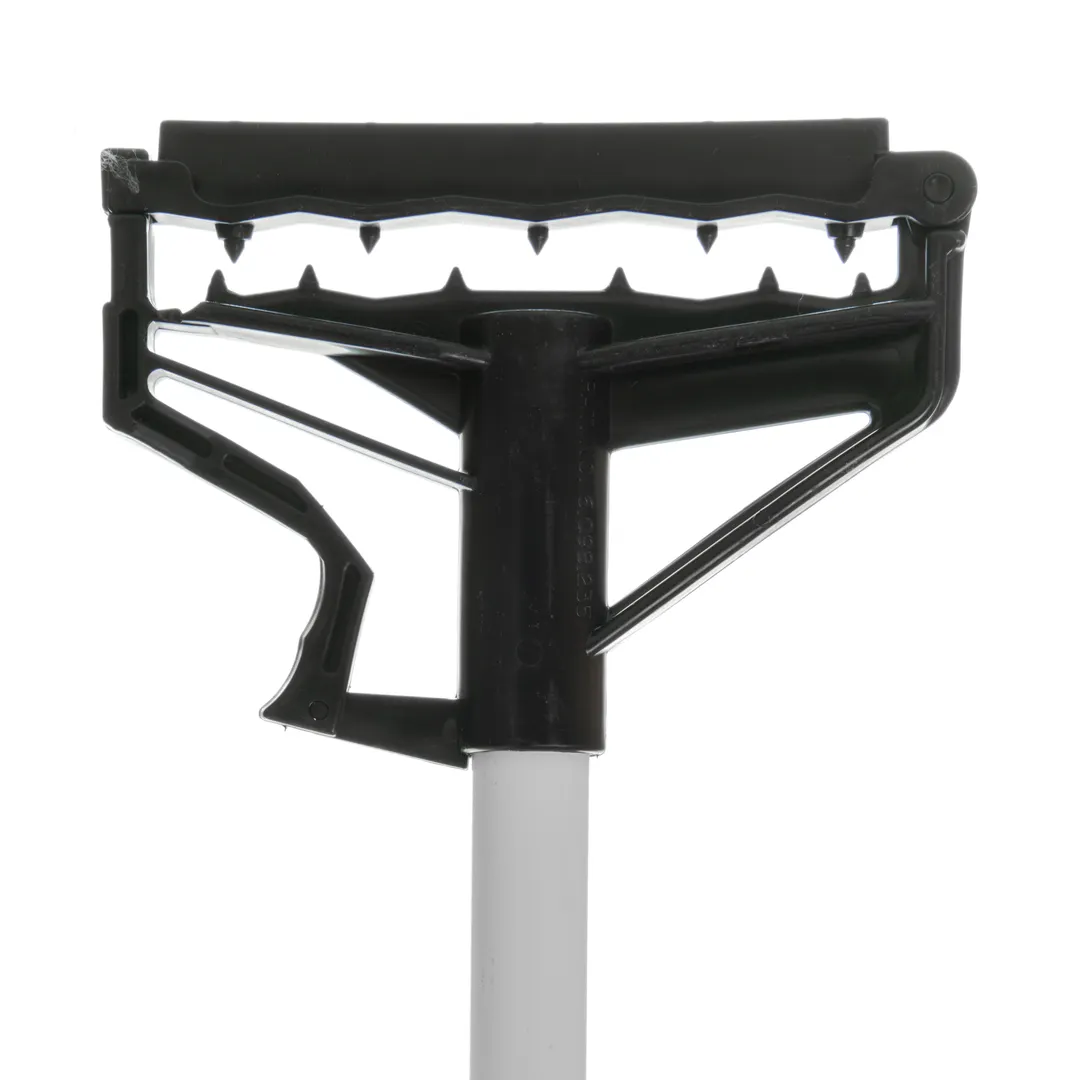 Carlisle 4166402 Quik‑Release™ Mop Handle, 60" Long, White Fiberglass, 1" Dia., Hinged Gripper Bites