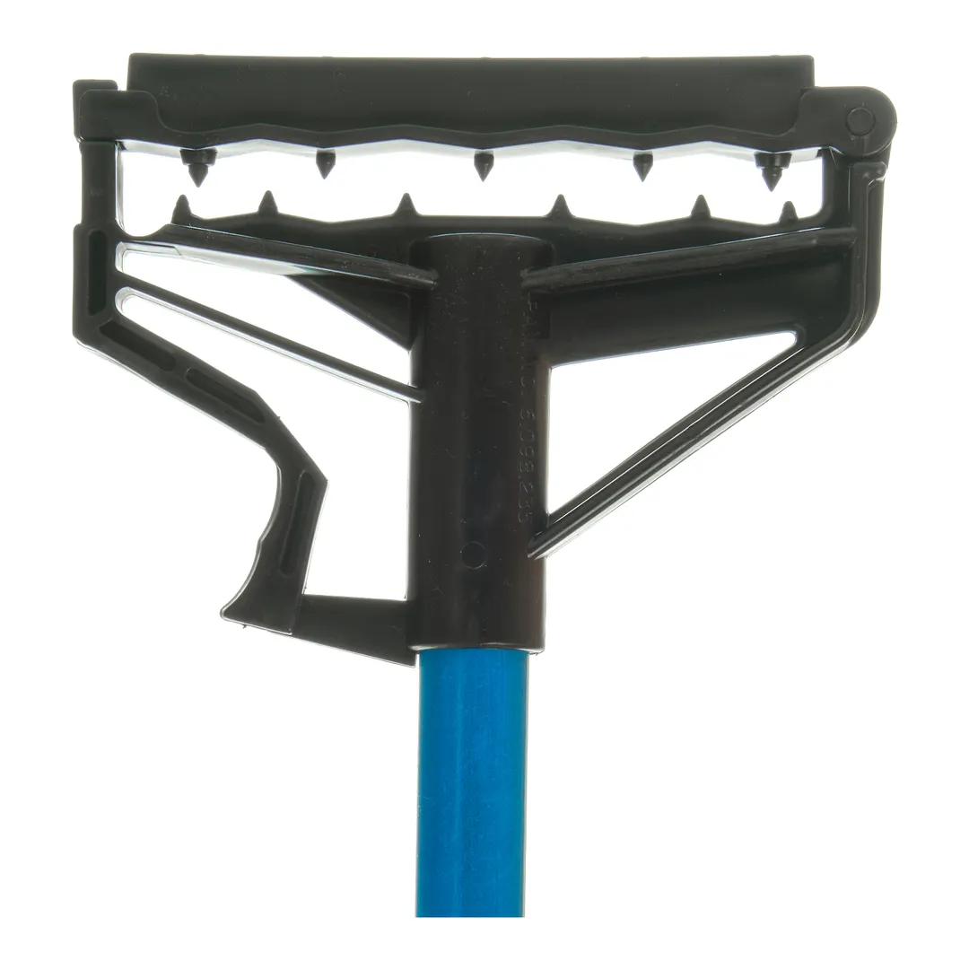 Carlisle 4166414 Quik‑Release Mop Handle, 60" Long, 1" Fiberglass, Blue, Gripper Bites