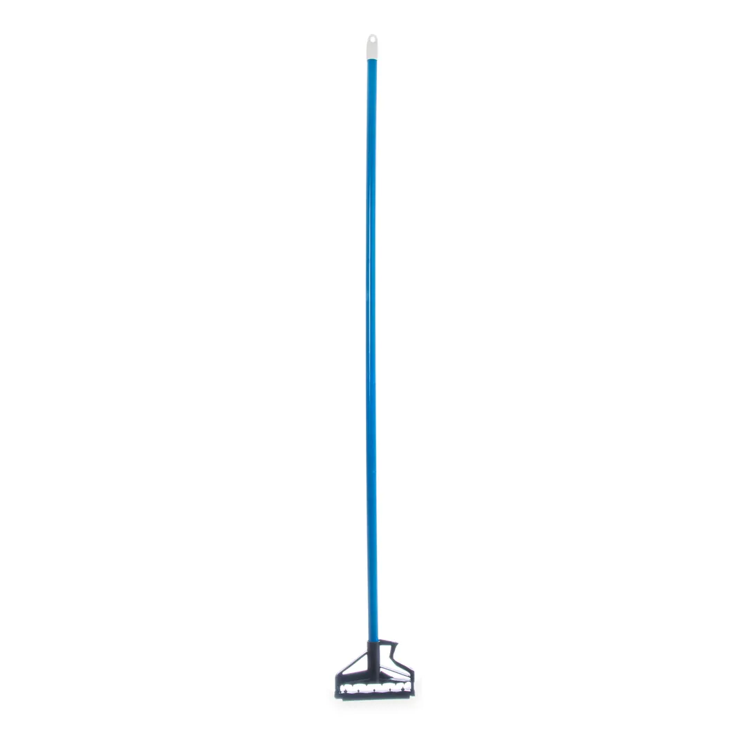 Carlisle 4166414 Quik‑Release Mop Handle, 60" Long, 1" Fiberglass, Blue, Gripper Bites