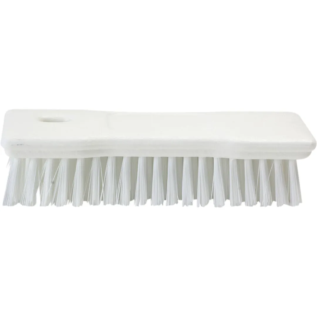 Carlisle 42024EC24 Sparta Comfort Grip Scrub Brush, 8" Orange Handle, Polyester Bristles