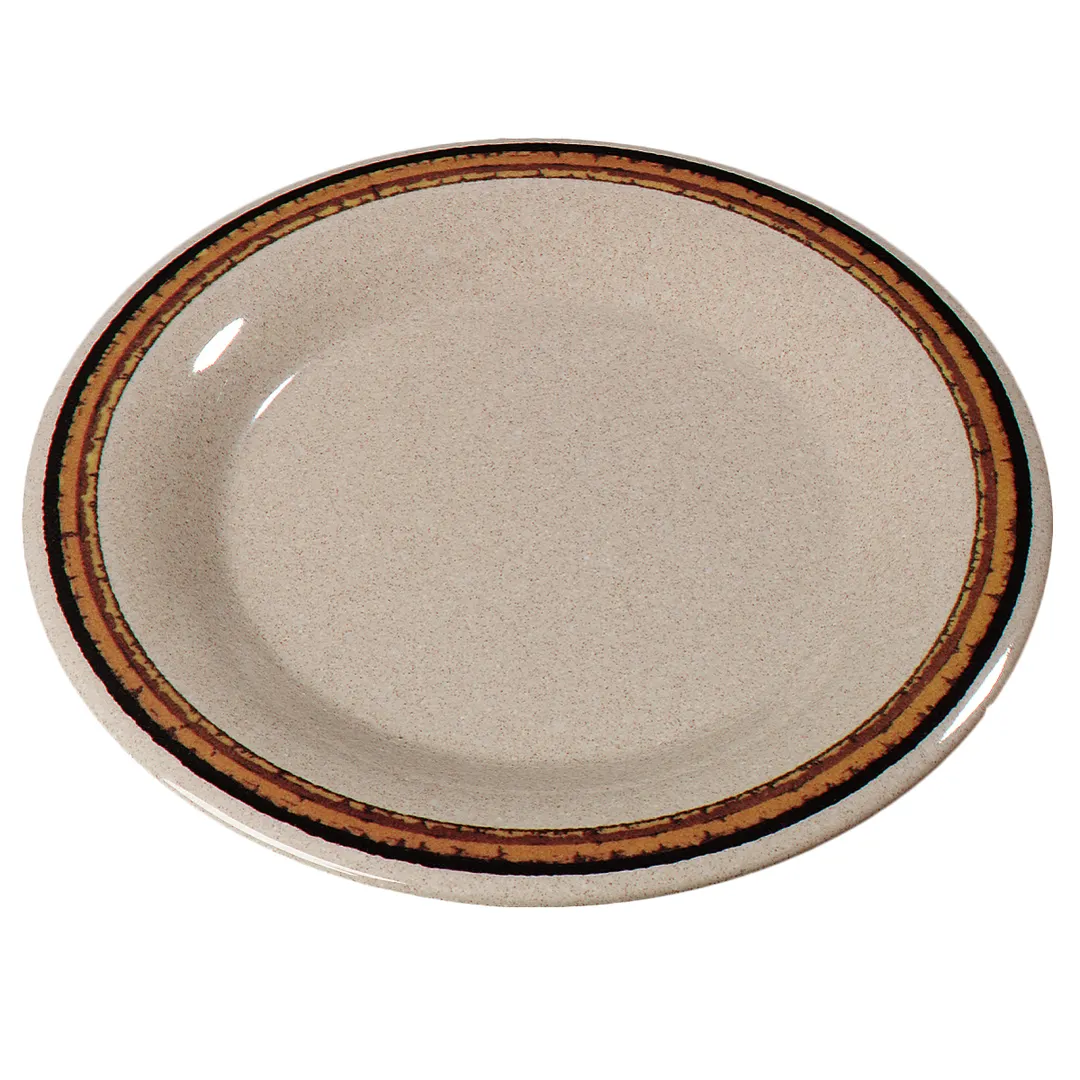 Carlisle 43011908 - 10.5" Rim Plate, Melamine Mirror‑Like Glaze, Sierra Sand, BPA‑Free, NSF Certified