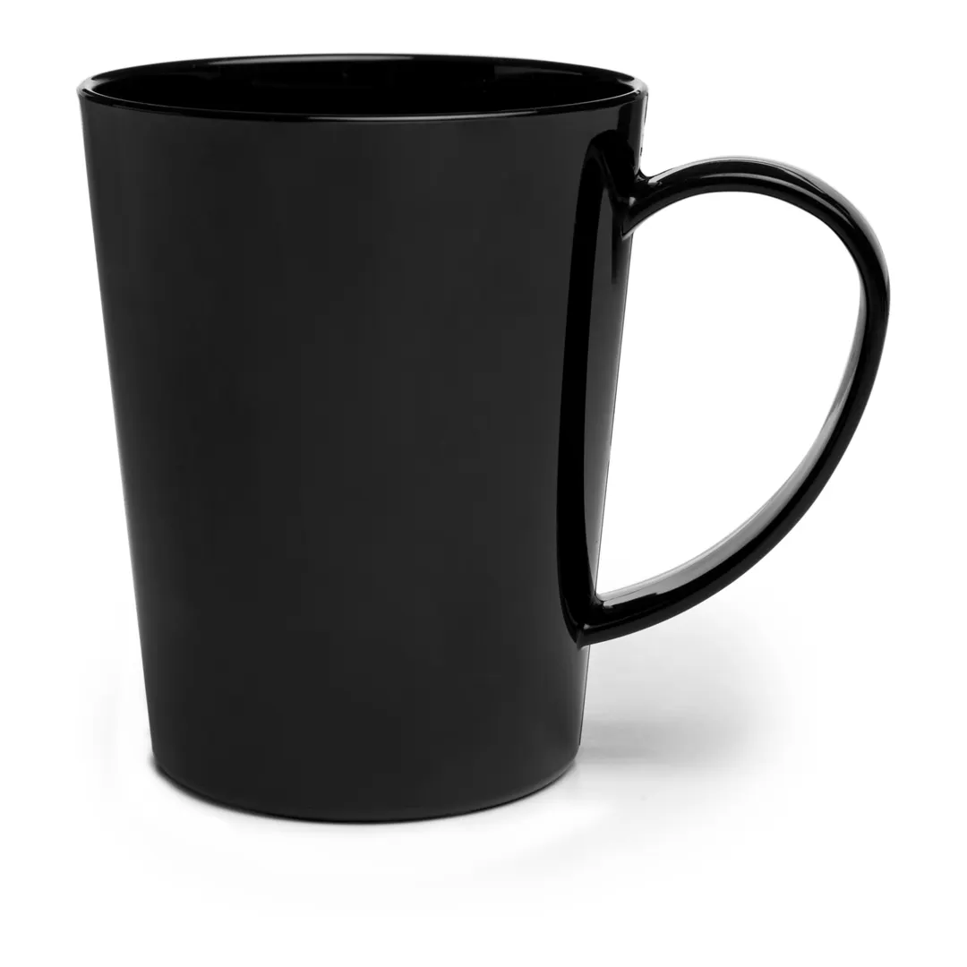 Carlisle 4306803 Plastic Mug, 12 oz Black Tritan Easy‑Grip, Nestable, Safe to 190°F, BPA‑Free, NSF
