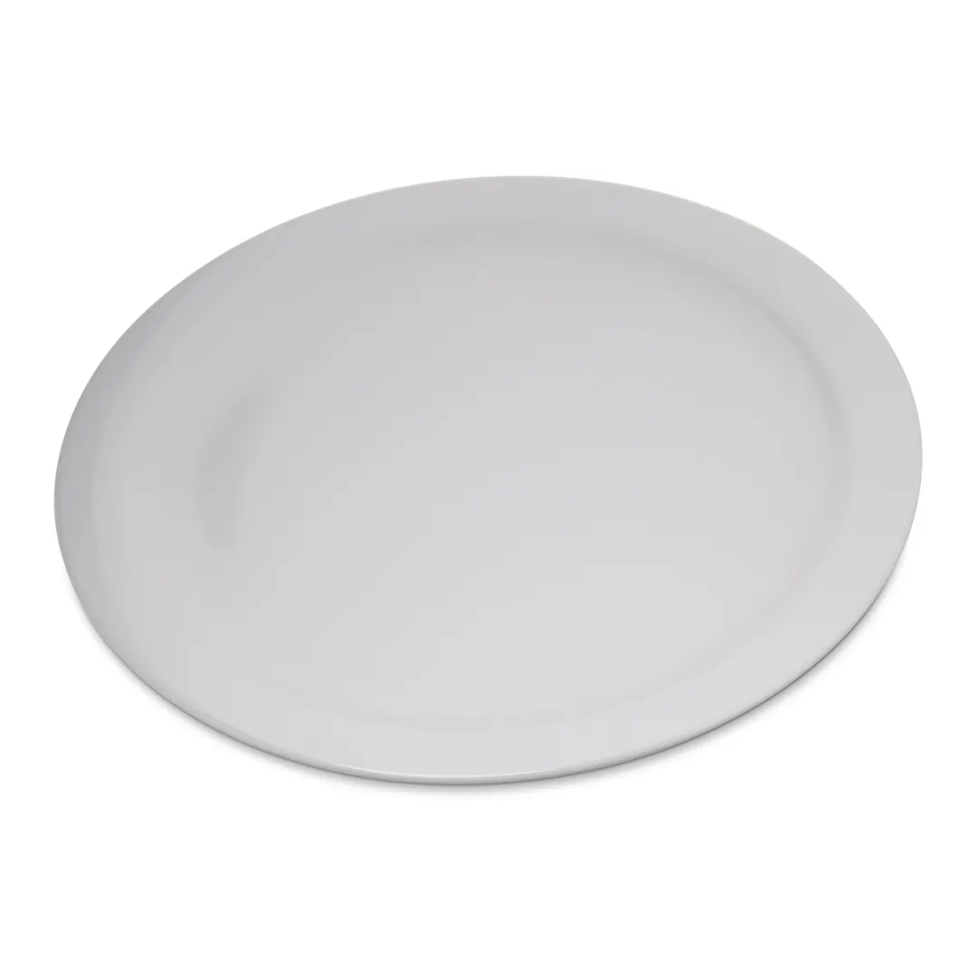 Carlisle 4350002 - Plastic Dinner Plate, 10.2" White Melamine, Dishwasher Safe, BPA‑Free - 1/Case