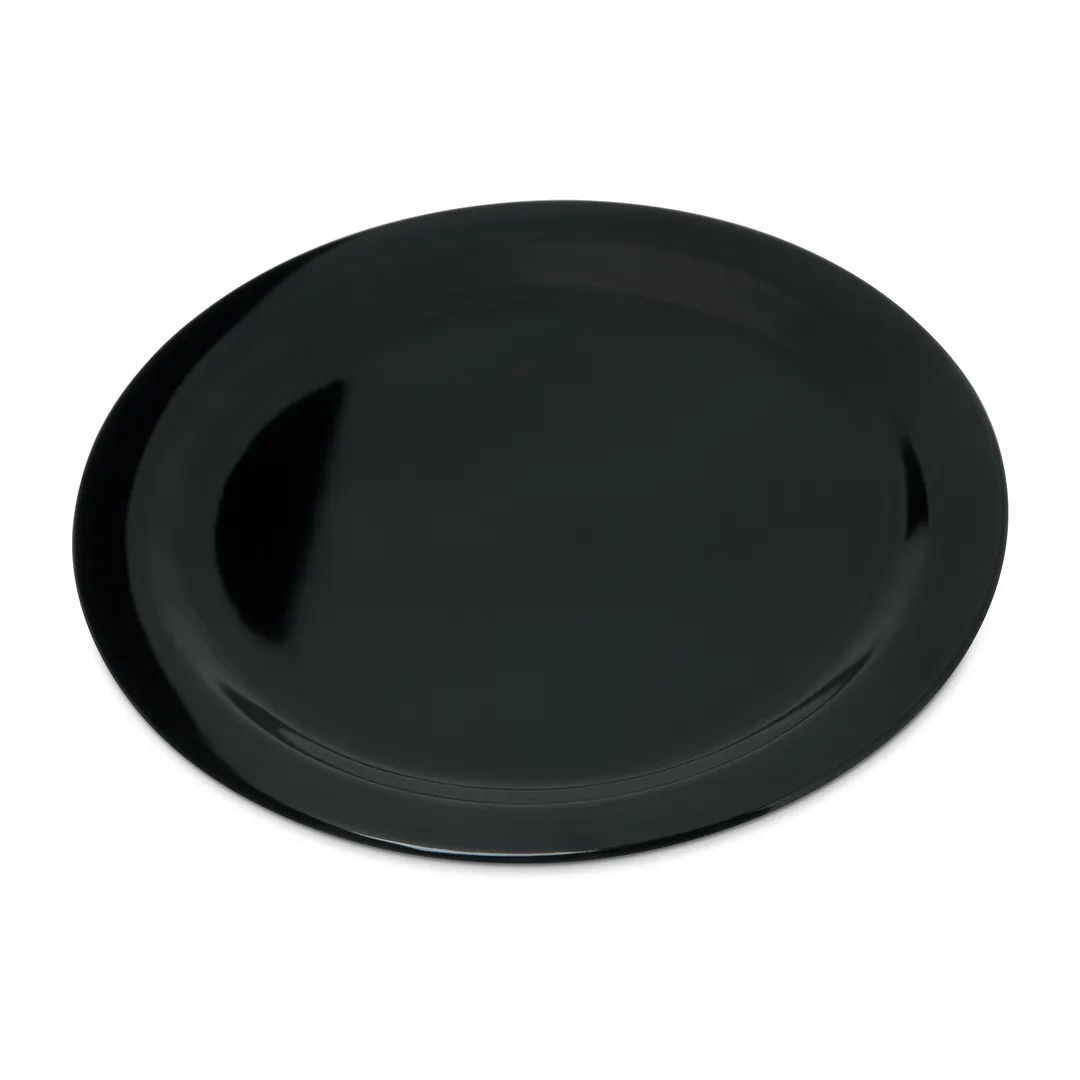 Carlisle 4350003 Dallas Ware® Dinner Plate, 10.2" Diameter, Black Melamine, BPA‑Free, Safe - 1/Each