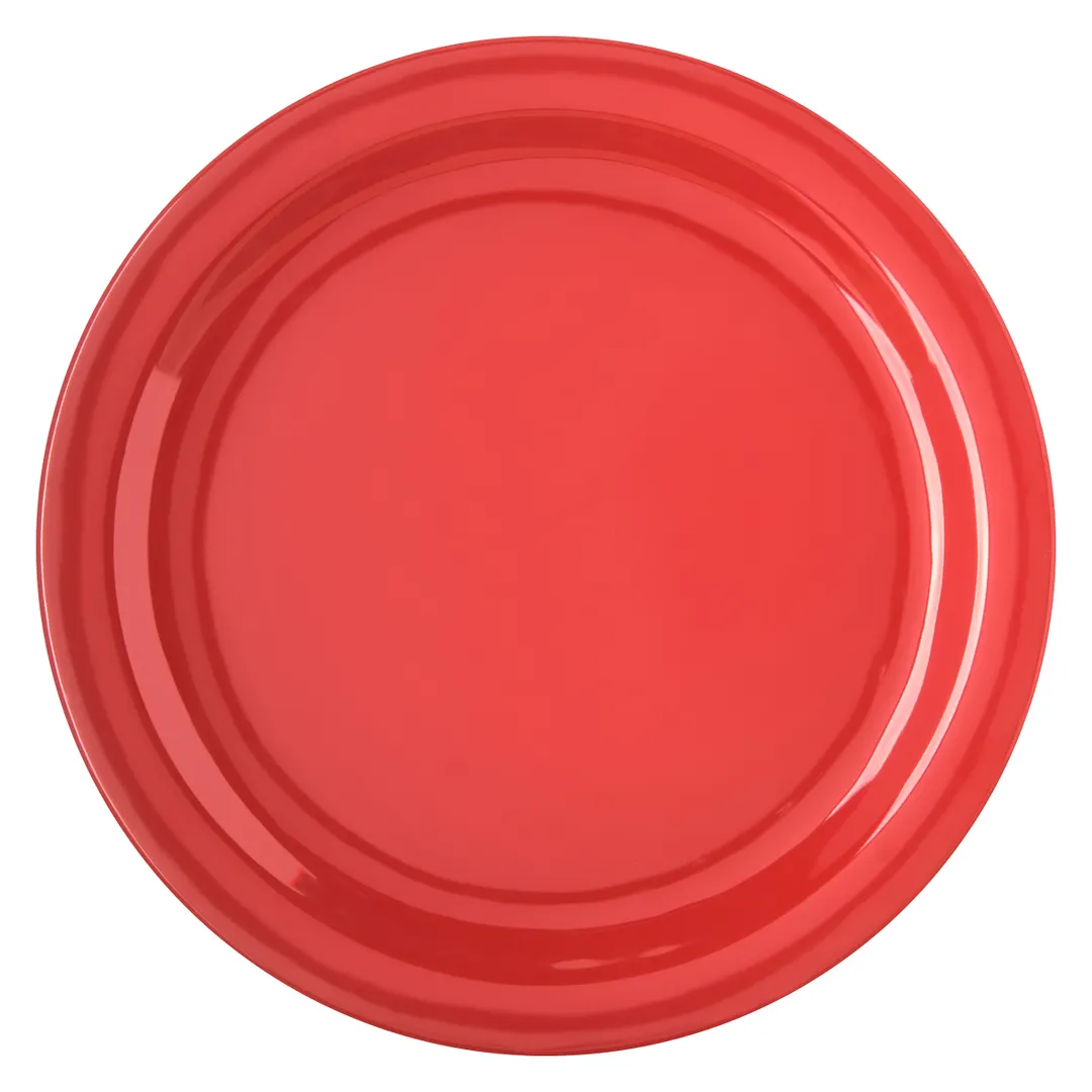 Carlisle 4350005 - Dallas Ware® Dinner Plate, 10.2" Red Melamine, BPA‑Free, NSF Certified
