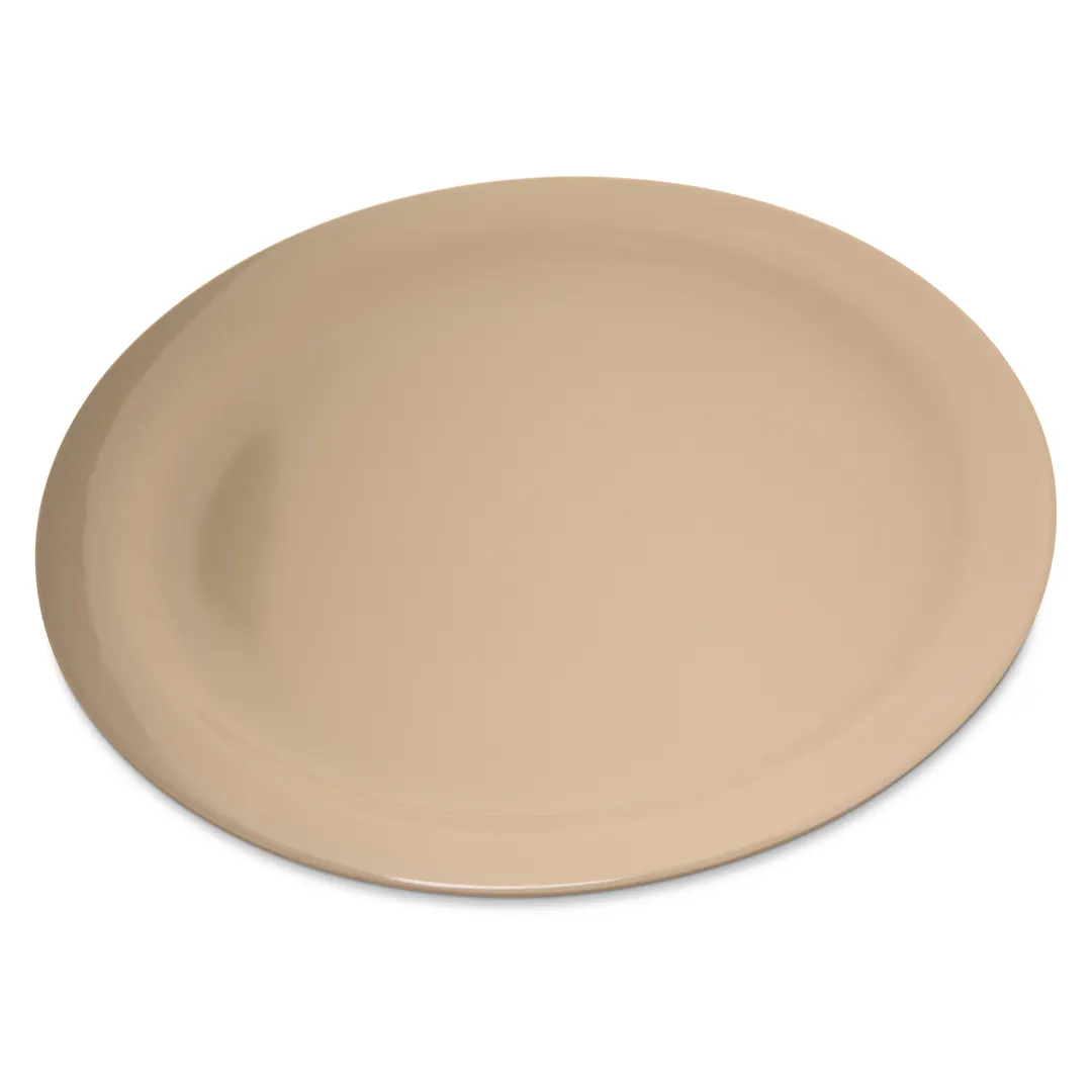 Carlisle 4350025 Dallas Ware® Dinner Plate, 10.2" Round Melamine, Tan, Rim, BPA‑Free, NSF Certified