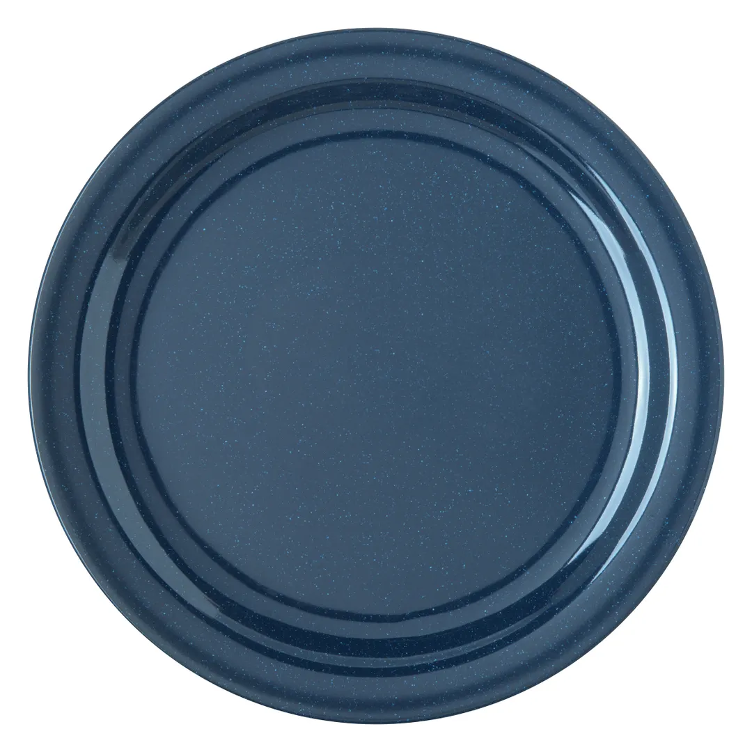 Carlisle 4350035 Dinner Plate, 10-1/5" Dia, Rim & Foot, Melamine, Café Blue, BPA‑Free, NSF