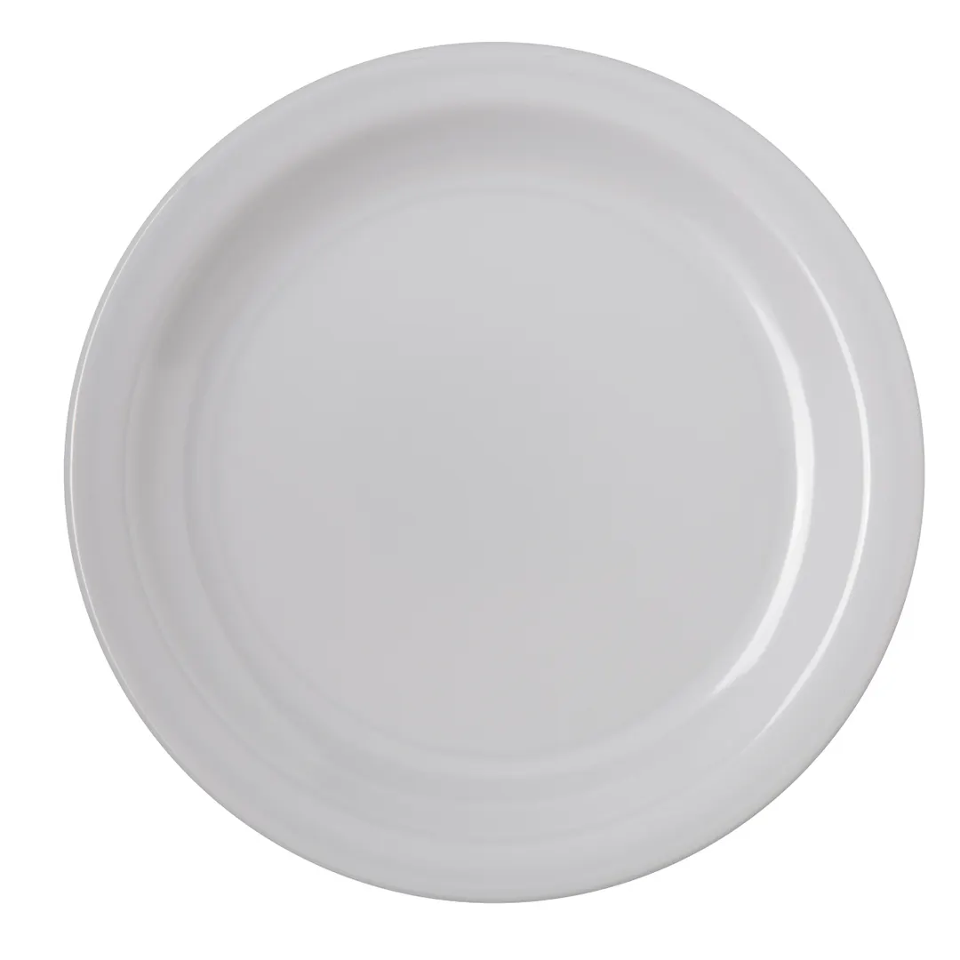 Carlisle 4350302 - Dallas Ware Salad Plate, 7-1/5" Dia, Rim, Melamine, BPA‑Free, NSF, Dishwasher Safe