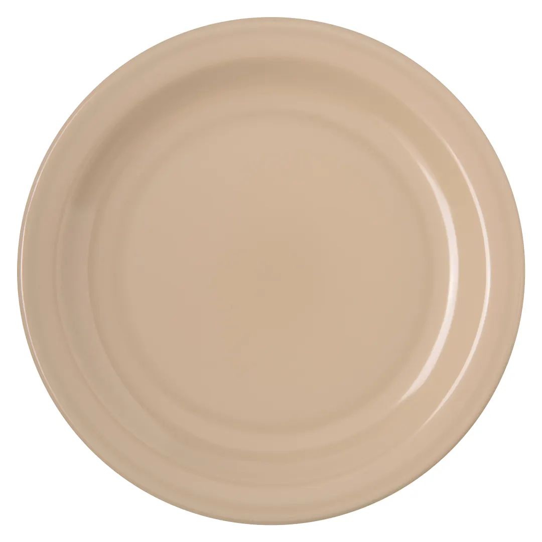 Carlisle 4350325 - Dallas Ware Salad Plate, 7-1/5" Diameter, Tan Melamine, BPA‑Free, Stackable