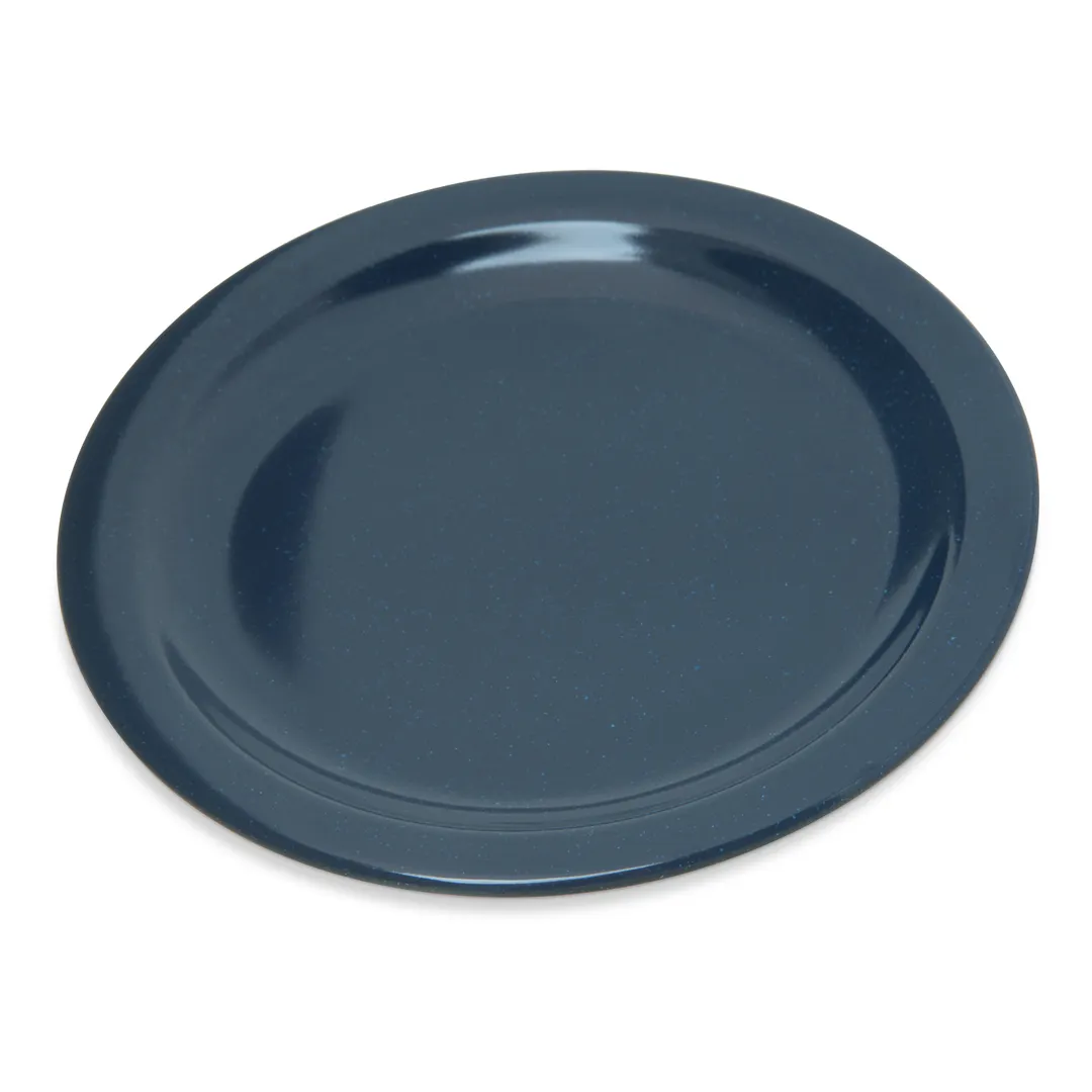 Carlisle 4350335 - Dallas Ware Salad Plate, 7-1/5" Diameter, Rim, Melamine, Blue, NSF, Stackable