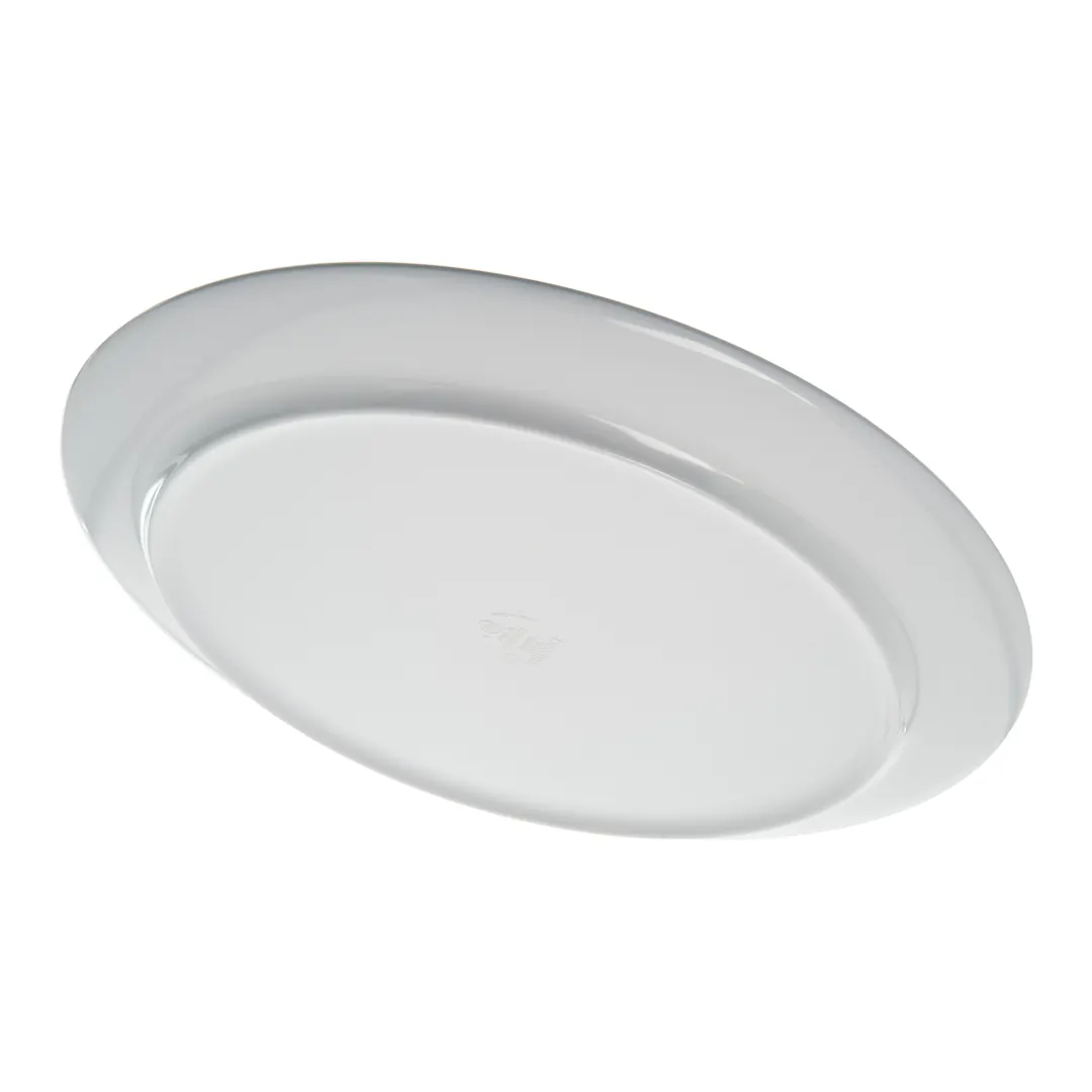 Carlisle 4380002 Buffet Plate, 12" Round Coupe, White Melamine, Rim, BPA‑Free, NSF Certified