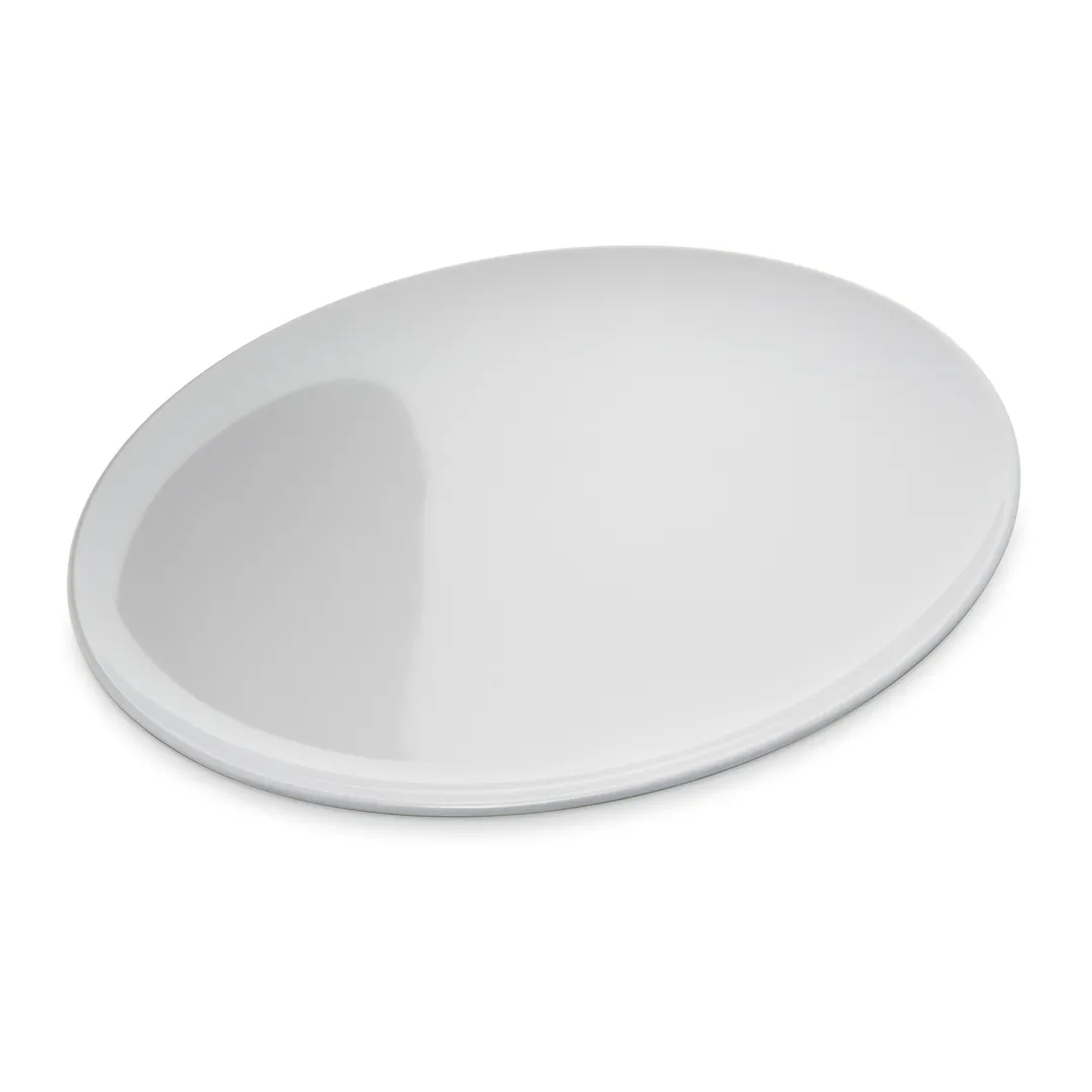 Carlisle 4380002 Buffet Plate, 12" Round Coupe, White Melamine, Rim, BPA‑Free, NSF Certified