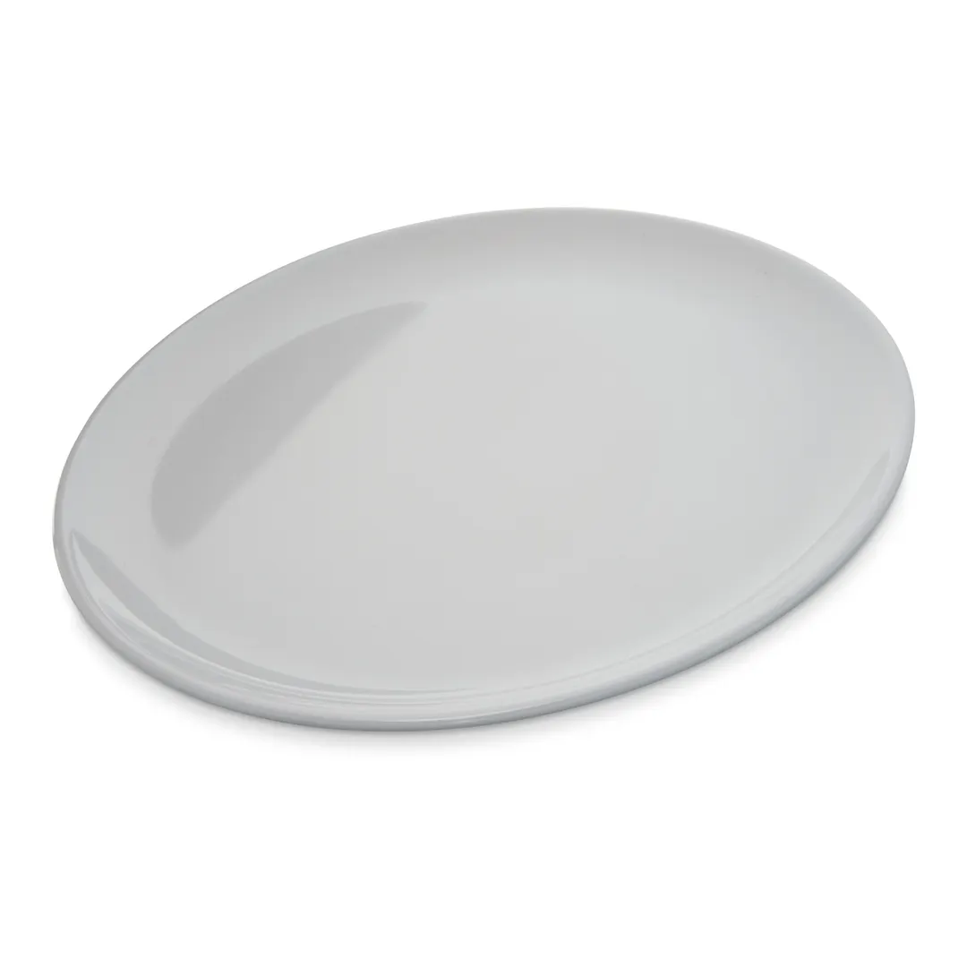 Carlisle 4380102 - Epicure® 10" Round Coupe Plate, White Melamine, Dishwasher Safe, BPA‑Free