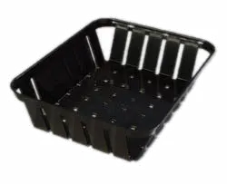 Carlisle 4403103 Munchie Basket – 10"3/8 L x 8" W x 2"1/2 H ABS Plastic, Black, Dishwasher Safe