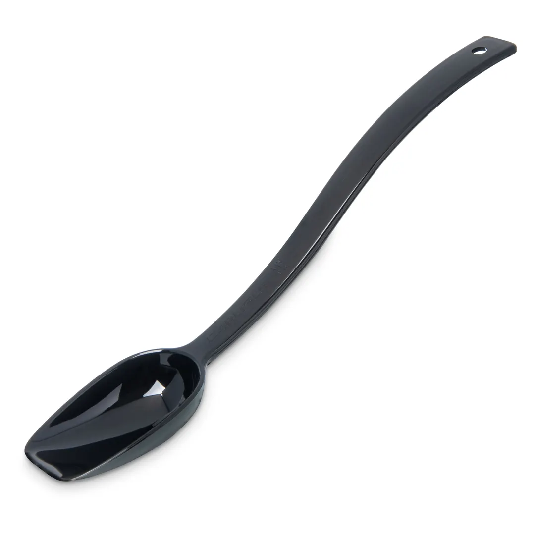 Carlisle 447003 Salad Bar Spoon, 10"L, 3/4oz, Black Plastic, NSF, Made in USA