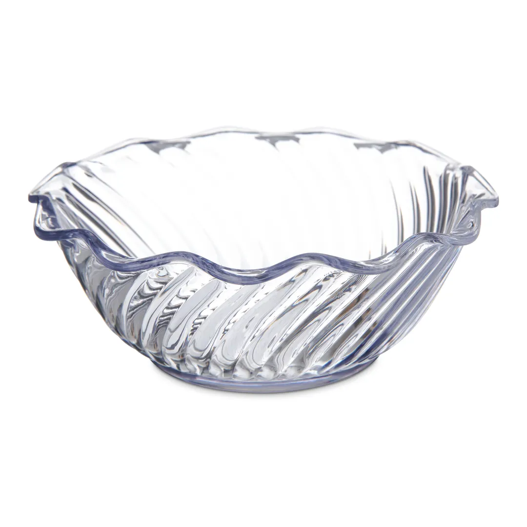 Carlisle 453307 Tulip Bowl, 13 oz (5½" Dia) Clear Polycarbonate, Dishwasher Safe, Stackable, BPA‑Free