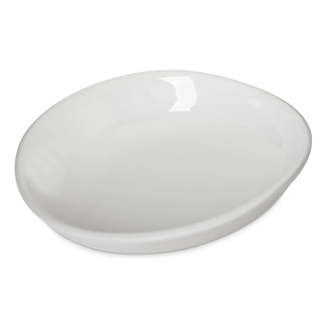 Carlisle 5300380 - Stadia Pasta Plate, 8.5" Oblong Melamine, Greige, Dishwasher Safe, 212°F