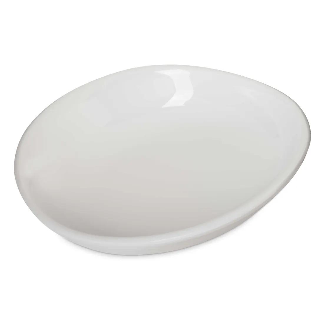 Carlisle 5300480 - Stadia® Pasta Plate, 9.5" Oblong Melamine, Gray, Dishwasher Safe, 212°F