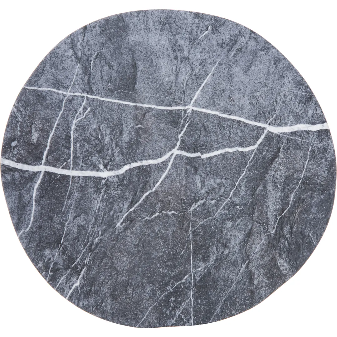 Carlisle 5310572 Ridge Plate, 11" Freeform Gray Melamine Plate, Rimless Matte, Stain‑Resistant, NSF