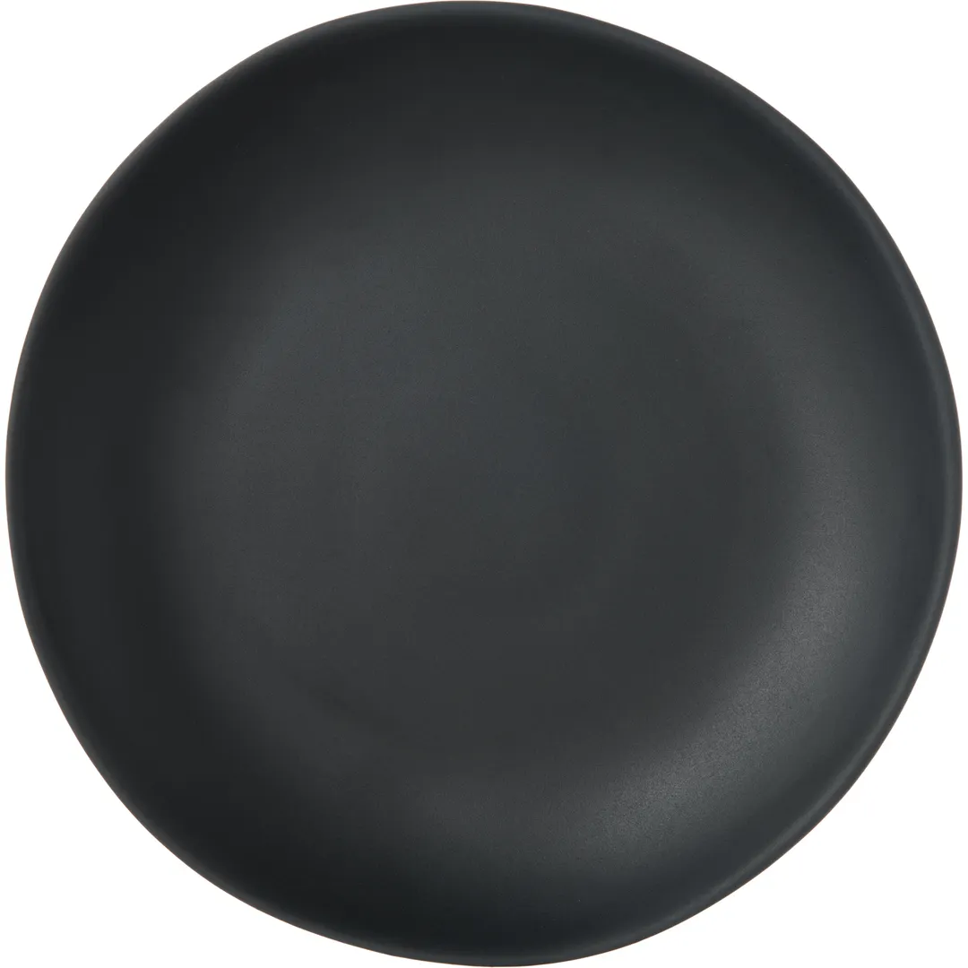 Carlisle 5310638 Ridge Salad Plate, 9" Black Melamine, Matte Finish, Dishwasher Safe, NSF