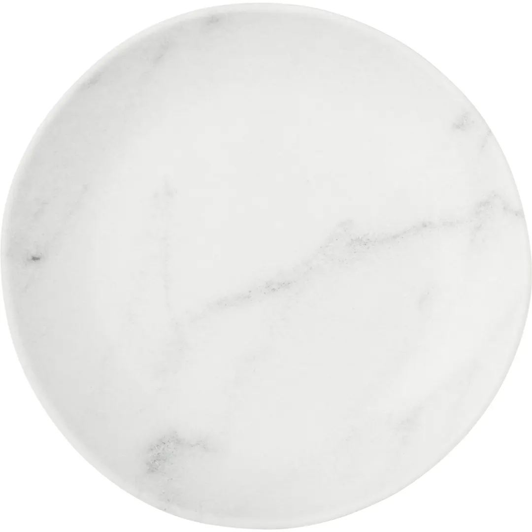 Carlisle 5310737 Ridge Dinner Plate, 10.5" Melamine, White Marble, Dishwasher Safe, NSF Certified