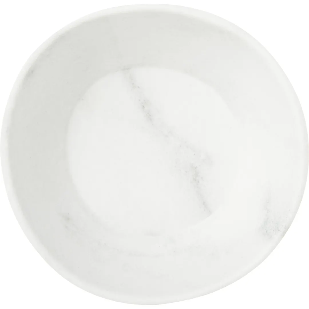 Carlisle 5310837 Ridge Bowl, 6" (22 oz) White Marble Matte Melamine, Stain‑Resistant, NSF Certified