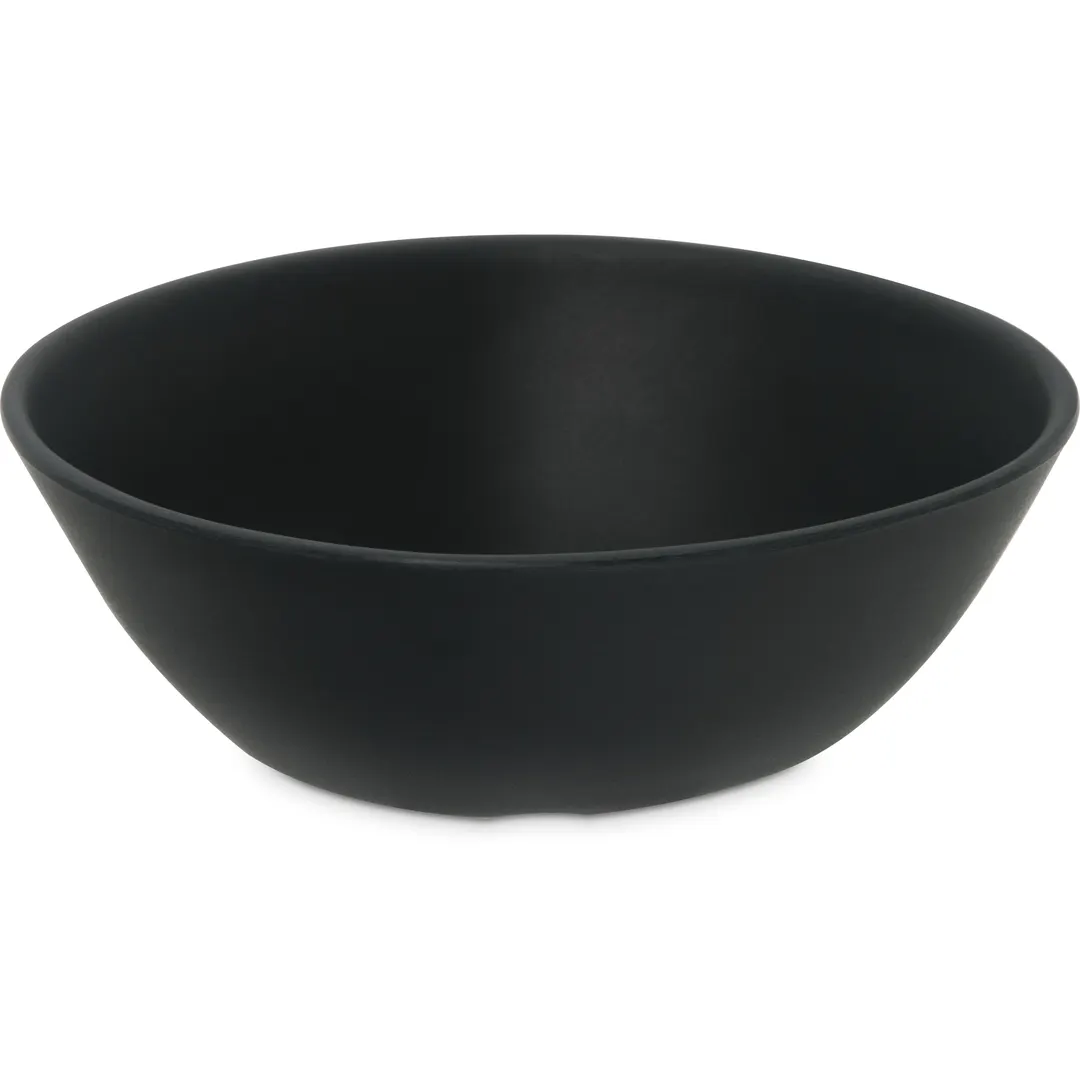 Carlisle 5310838 Ridge Bowl – 6" Black Melamine, 22 oz, Slate Finish, Stain Resistant, NSF Certified