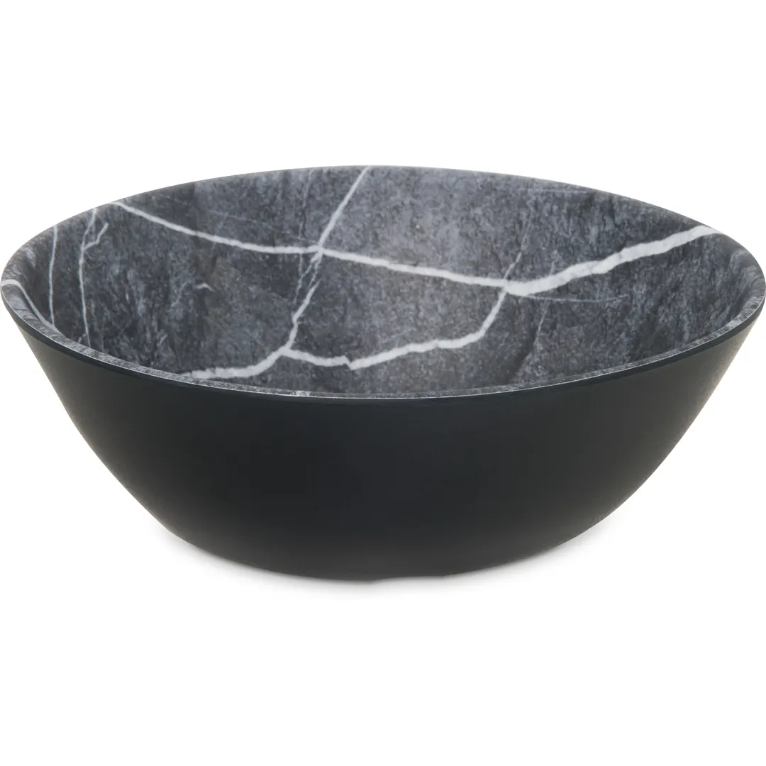 Carlisle 5310872 Ridge Bowl, 6" (22 oz) Gray Melamine Matte, Resistant, Dishwasher Safe 212°F