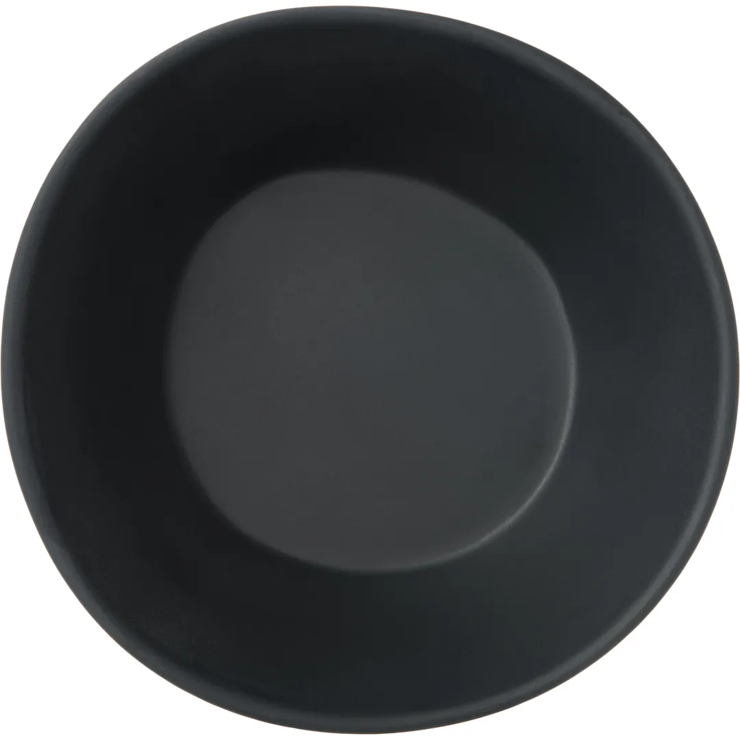 Carlisle 5310938 Ridge Bowl – 9" Black Melamine, 34 oz, Slate Matte Finish, Dishwasher Safe