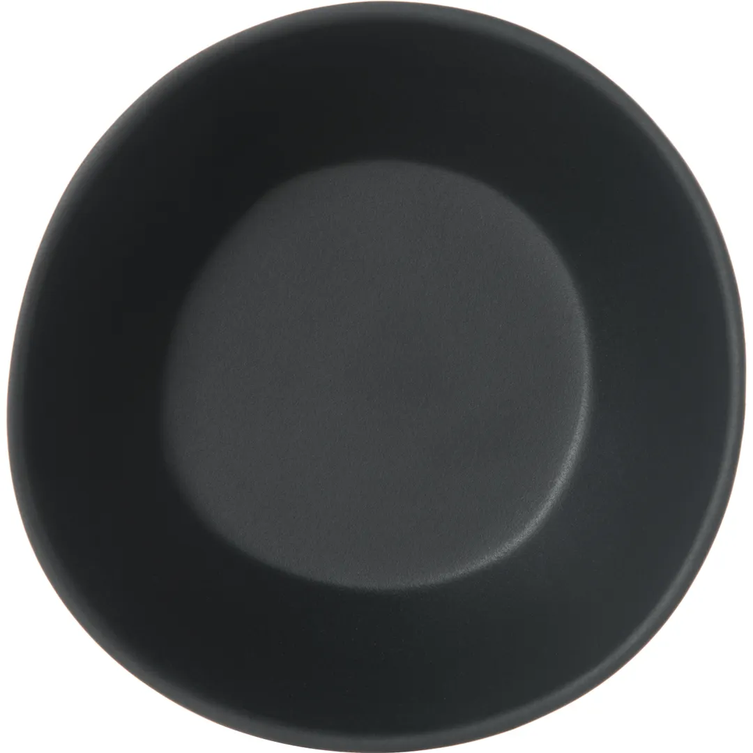 Carlisle 5311038 Ridge Bullion Bowl, 4" (8‑9 oz) Black Melamine, Stain‑Resistant, Dishwasher Safe