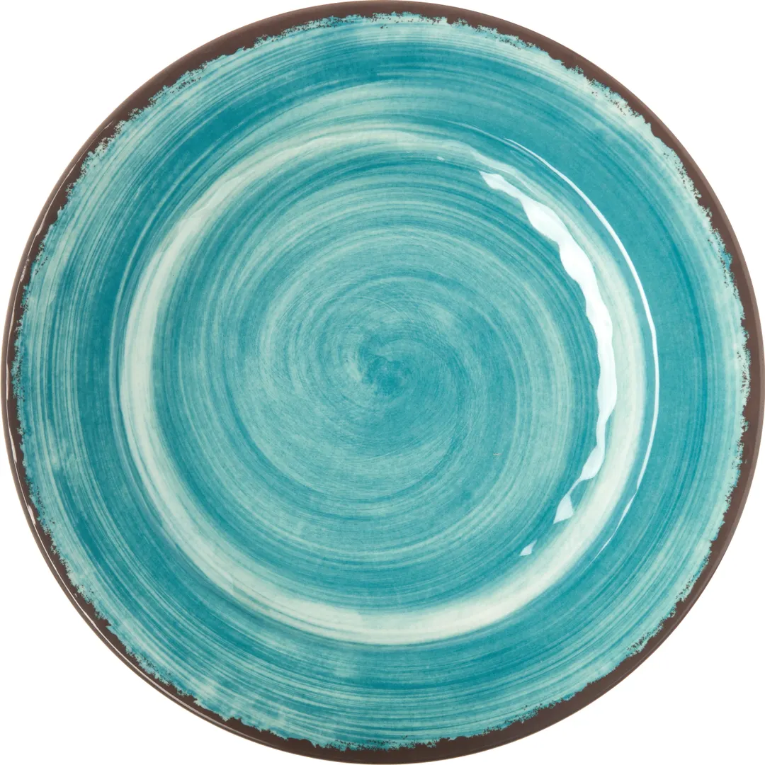 Carlisle 5400115 - Mingle™ 11" Round Plate, Blues, Melamine, Dishwasher Safe, BPA‑Free, NSF