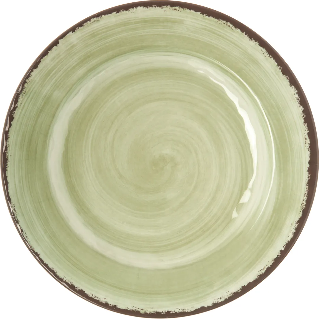 Carlisle 5400146 - Mingle™ 11" Round Plate, Greens, Medium Rim, Melamine, NSF BPA‑Free, 212°F Safe
