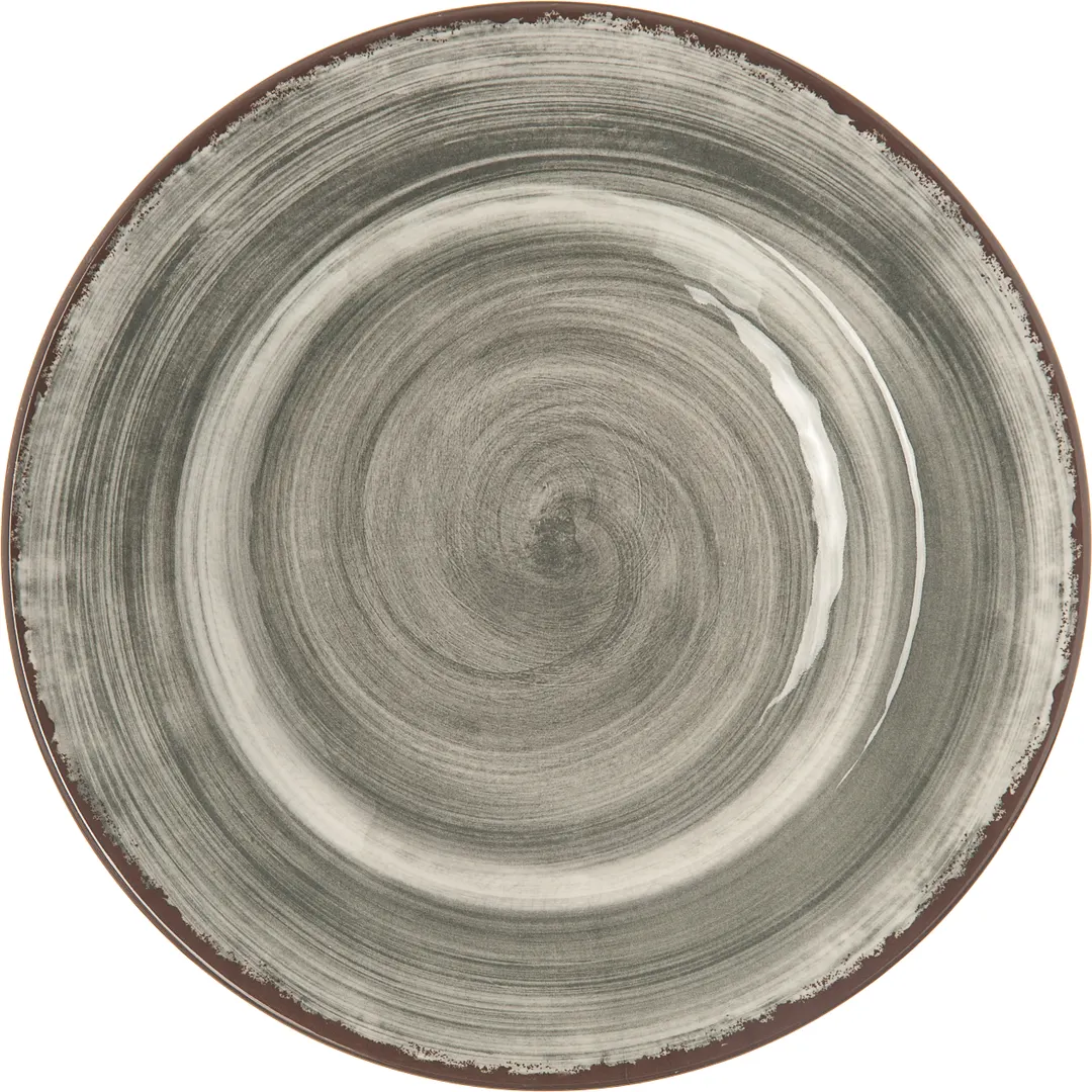 Carlisle 5400218 Mingle™ Salad Plate, 9" Round Smoke Gray Melamine, Dishwasher Safe, Medium Rim, Stackable