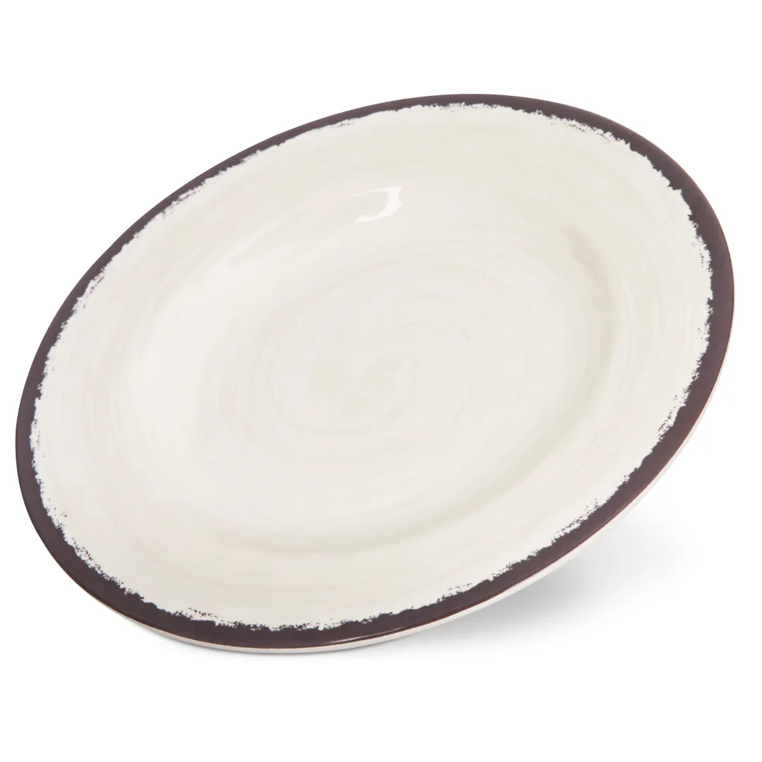 Carlisle 5400253 Mingle™ Salad Plate, 9" Round Beige Melamine, Cream, Dishwasher Safe, BPA‑Free