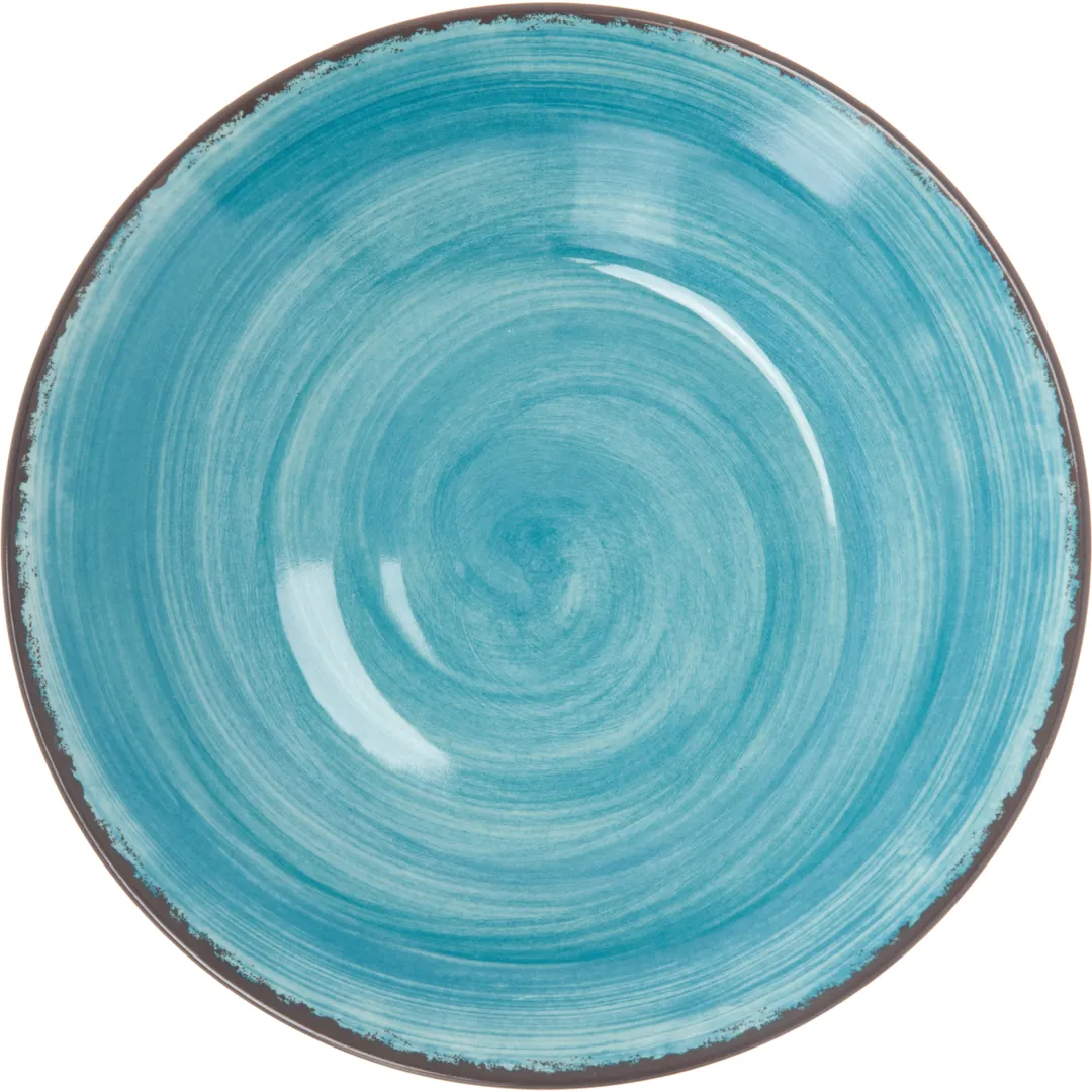 Carlisle 5400315 Mingle™ Soup Bowl, 9" Diameter, 18.5‑20 oz Capacity, Blue Melamine, Dishwasher‑Safe