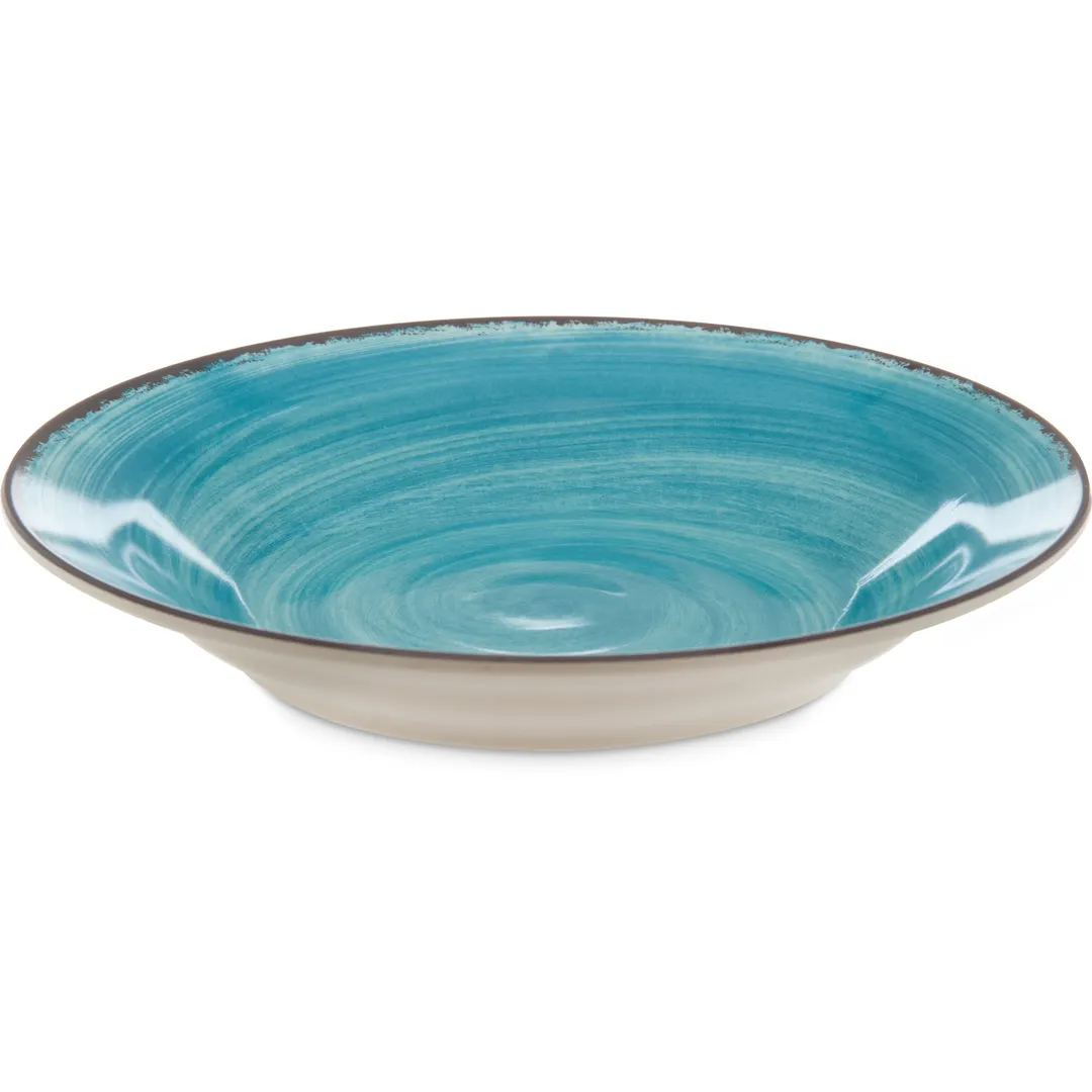 Carlisle 5400315 Mingle™ Soup Bowl, 9" Diameter, 18.5‑20 oz Capacity, Blue Melamine, Dishwasher‑Safe