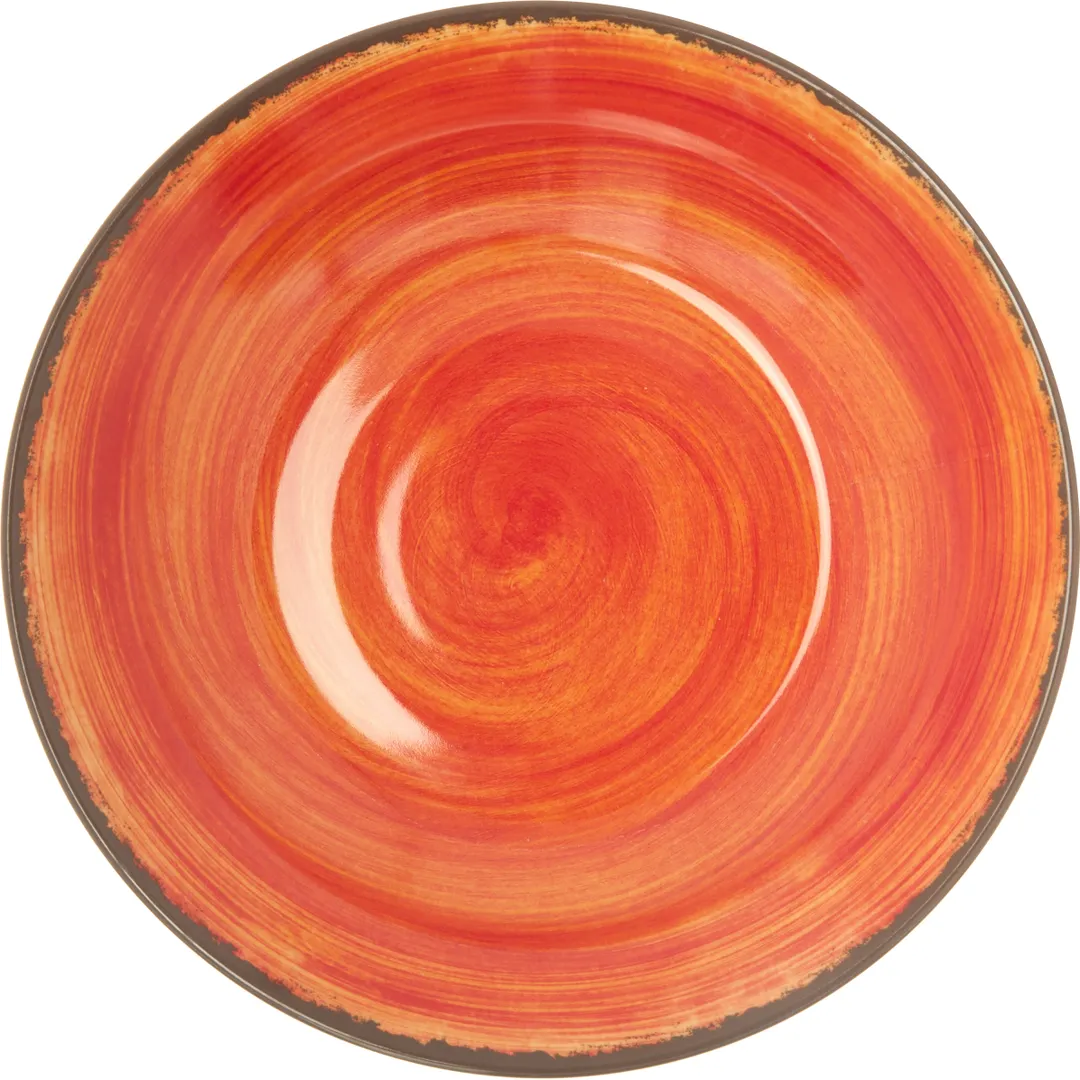 Carlisle 5400352 Mingle™ Soup Bowl, 9", 18.5 oz, Orange Melamine, Dishwasher Safe, NSF Certified