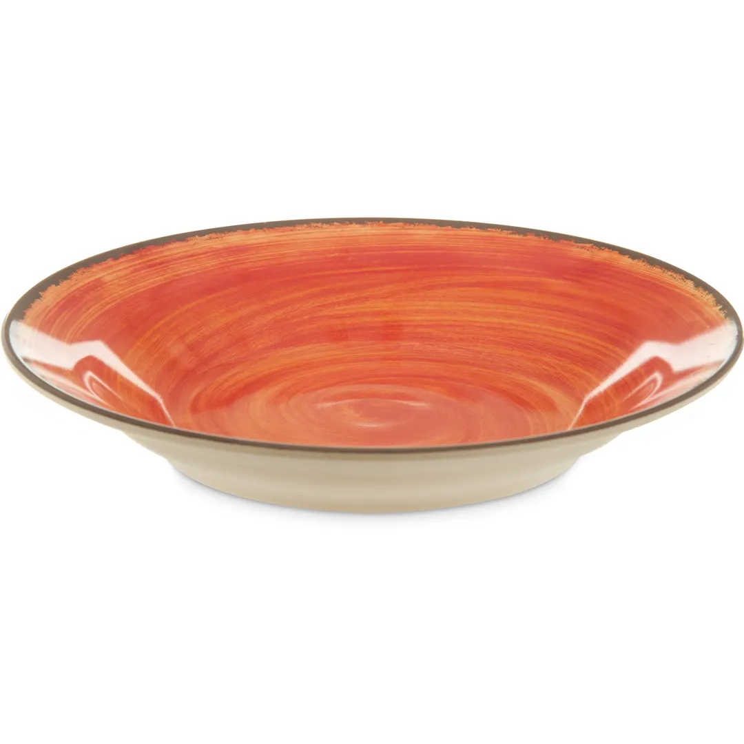 Carlisle 5400352 Mingle™ Soup Bowl, 9", 18.5 oz, Orange Melamine, Dishwasher Safe, NSF Certified