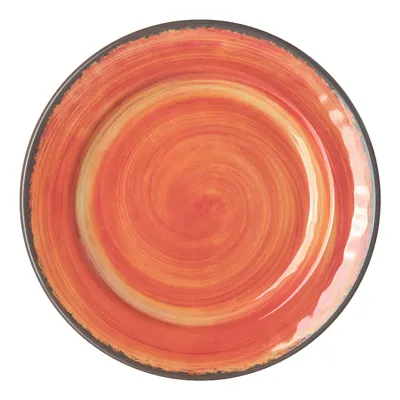 Carlisle 5400752 Mingle™ Bread & Butter Plate, 7" Round Orange Melamine, Rim, BPA Free