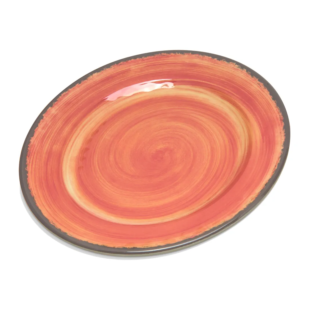 Carlisle 5400752 Mingle™ Bread & Butter Plate, 7" Round Orange Melamine, Rim, BPA Free