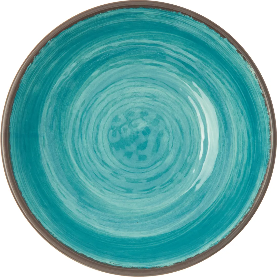 Carlisle 5401915 Mingle™ Cereal Bowl, 8" Diameter, 20-23 oz, Blue Melamine, Stackable