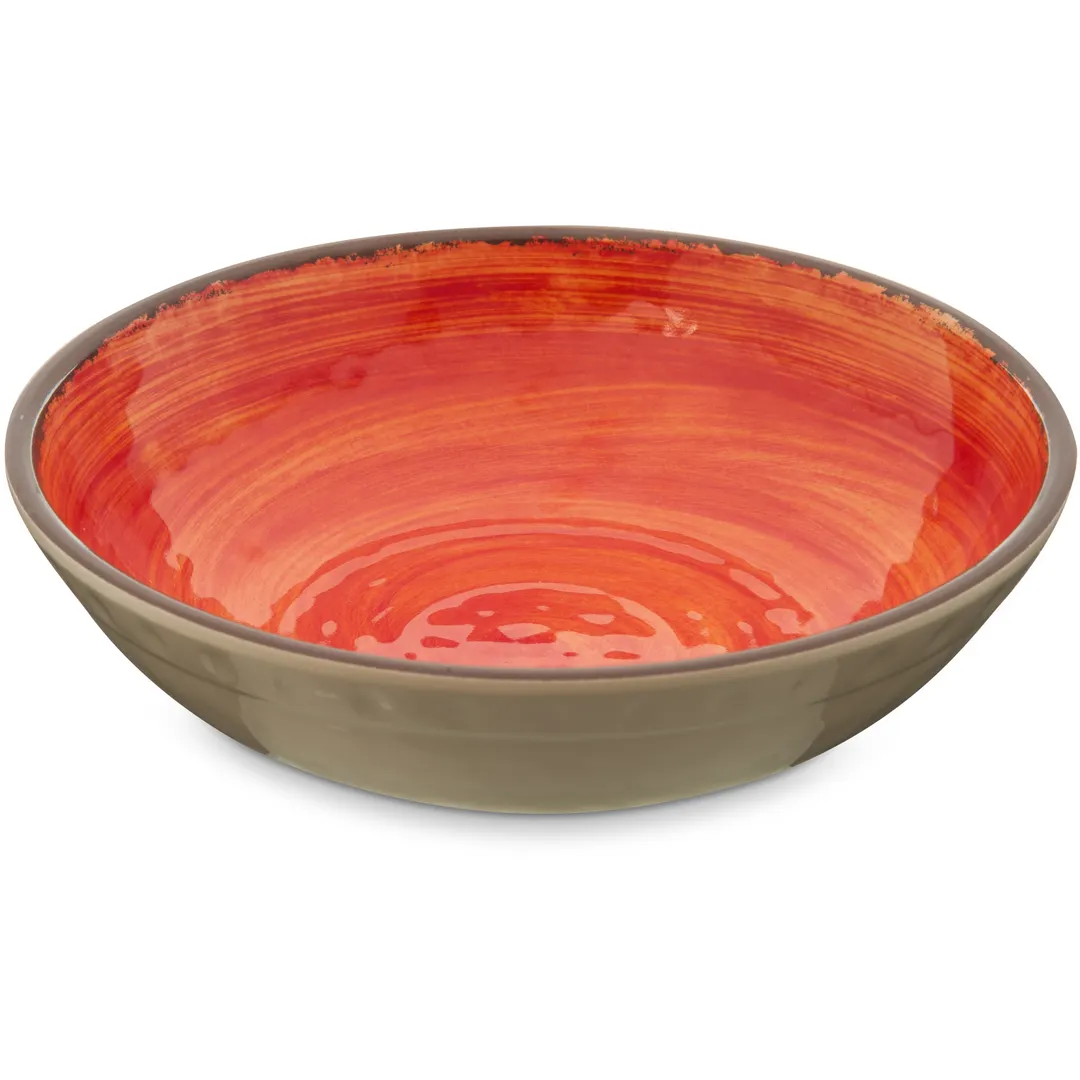 Carlisle 5401952 - 8" Orange Melamine Cereal Bowl, 20-23 oz, Dishwasher Safe, NSF Certified