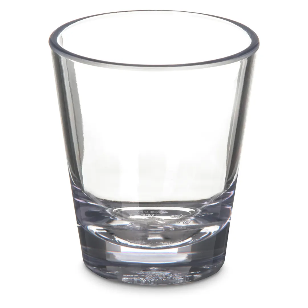 Carlisle 560107 Alibi™ Shot Glass, 1.5 oz Clear SAN Plastic, Chip‑Resistant, BPA‑Free