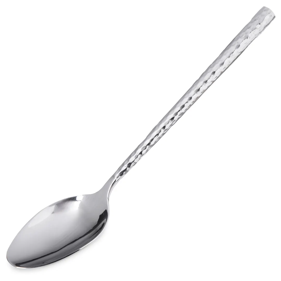 Carlisle 60206 Terra™ Solid Serving Spoon, 9-1/2"L, Stainless Steel, Hammered Mirror Finish