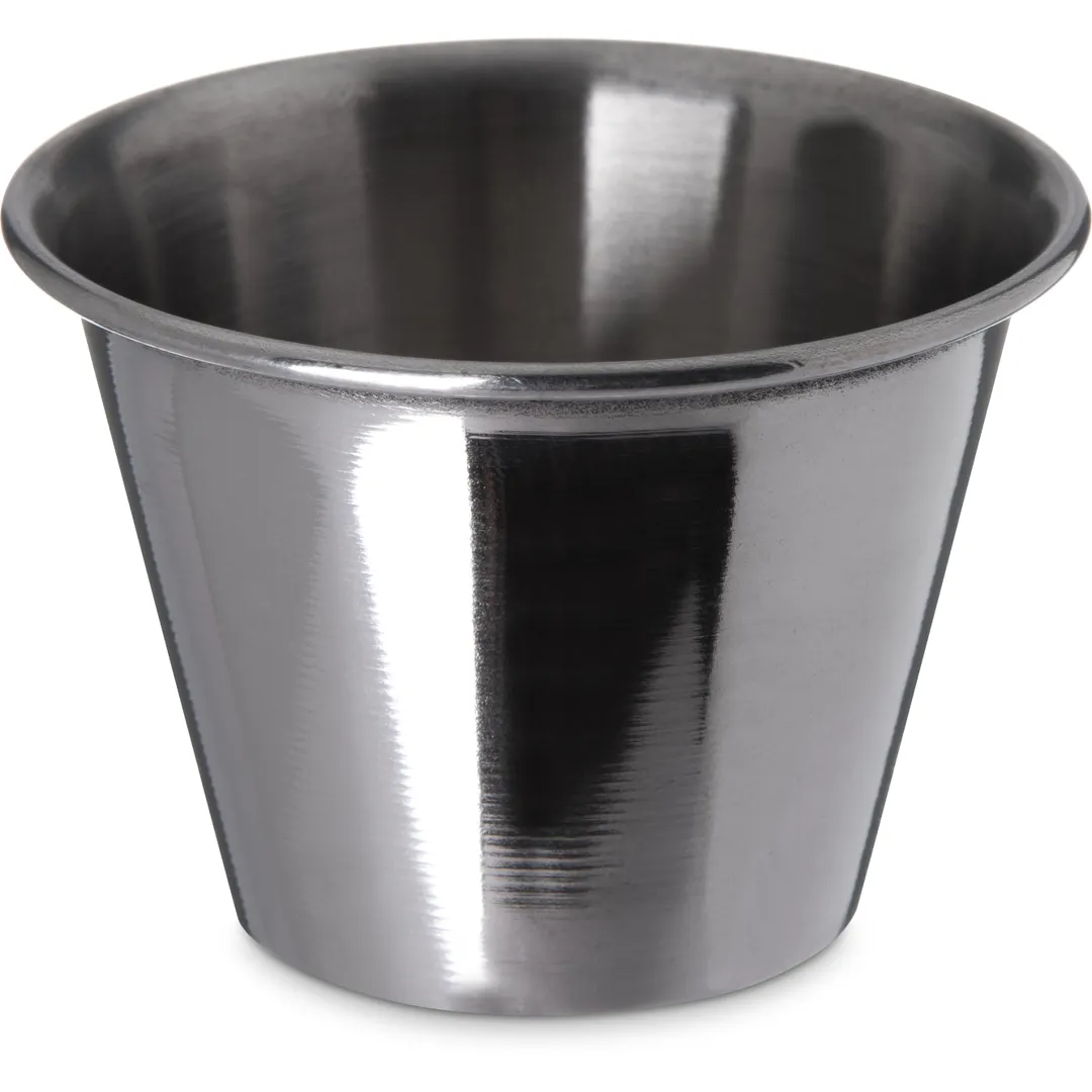 Carlisle 602500 Sauce Cup, 2-1/2 oz, 2-1/3" Dia, Dishwasher Safe, 18/8 Stainless Steel, BPA-Free