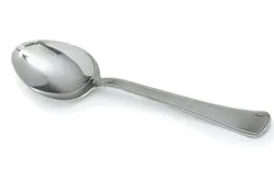 Carlisle 609001 Aria Serving Spoon, 12"L, Solid Handle, 18/8 Stainless Steel, Mirror-Polish Finish