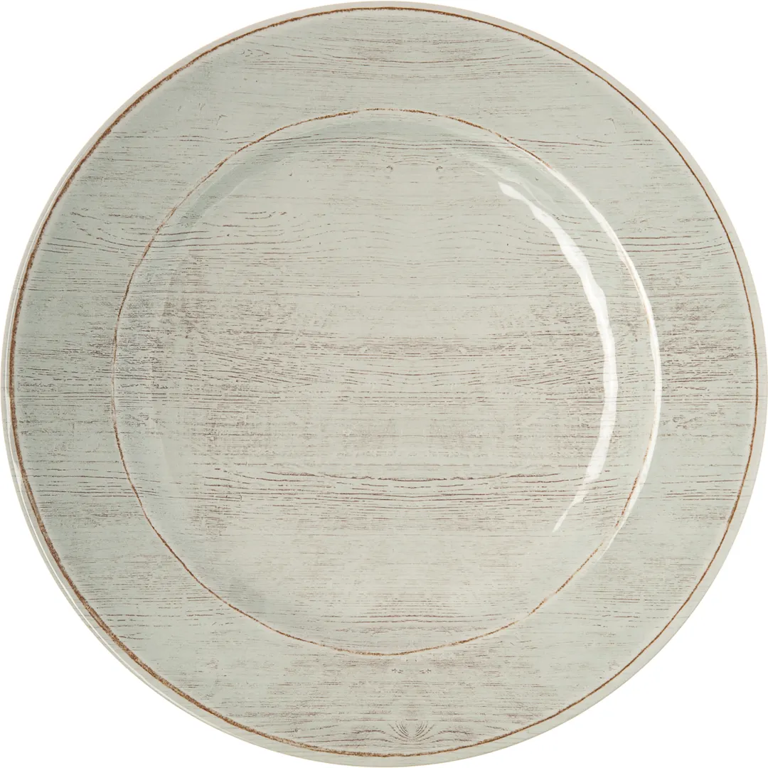 Carlisle 6400106 - Grove Plastic Dinner Plate, 11" Diameter, Wide Rim, Melamine, NSF Certified