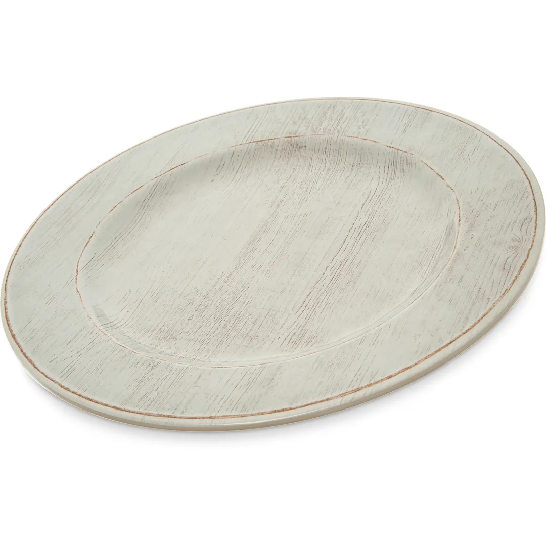 Carlisle 6400106 - Grove Plastic Dinner Plate, 11" Diameter, Wide Rim, Melamine, NSF Certified