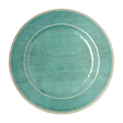 Carlisle 6400115 Grove Dinner Plate - 11" Round Melamine, Blue, Rim, Dishwasher Safe, NSF Certified
