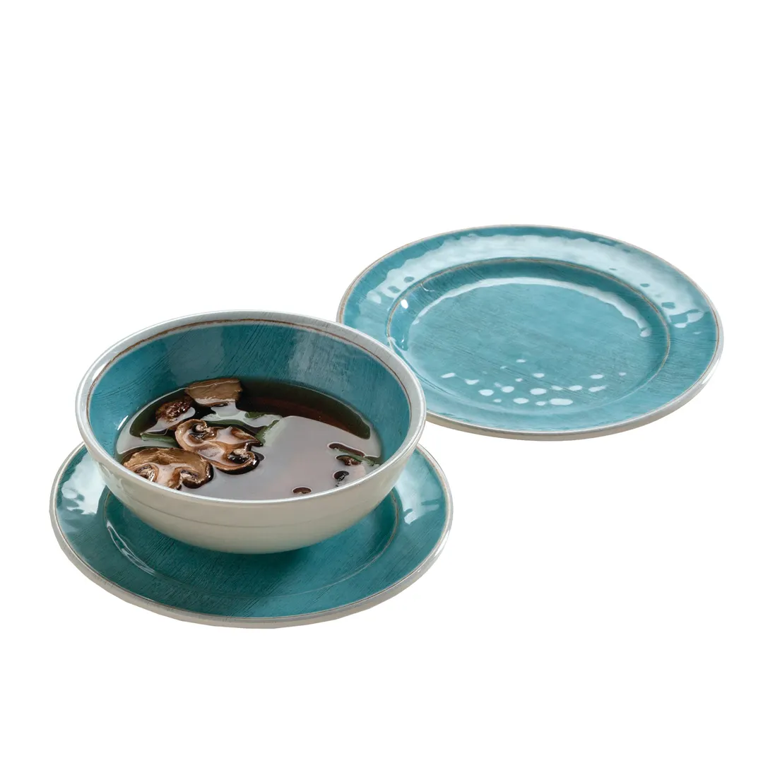 Carlisle 6400515 Grove Soup Bowl, 6" Diameter 20‑Oz Capacity, Aqua Melamine, BPA‑Free, NSF